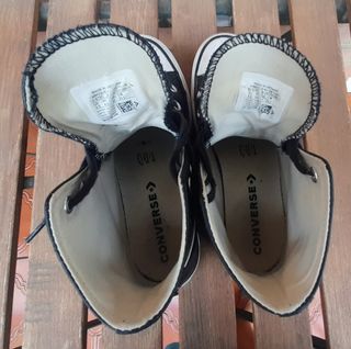 Converse negras plataforma piel talla 37