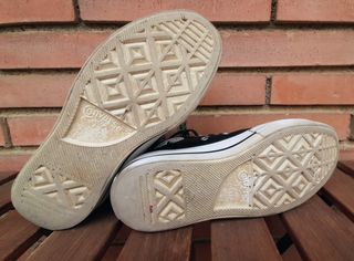 Converse negras plataforma piel talla 37