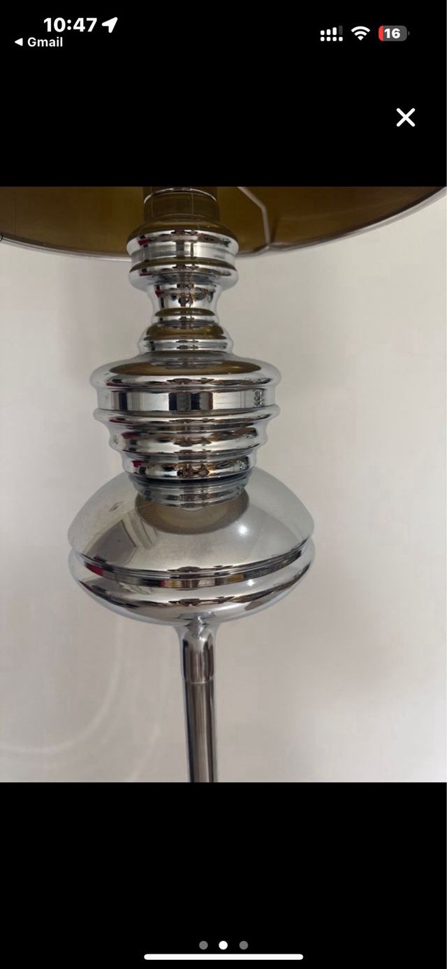 Lámpara pie plata - Metal