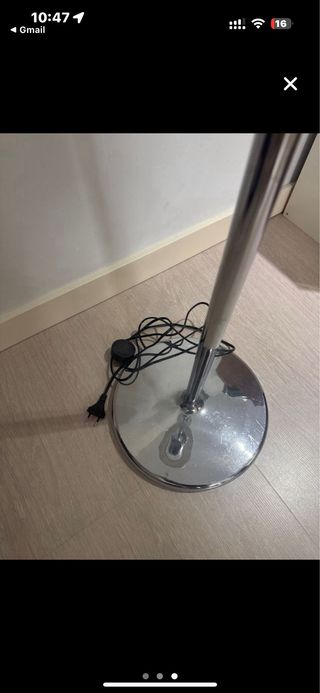 Lámpara pie plata - Metal