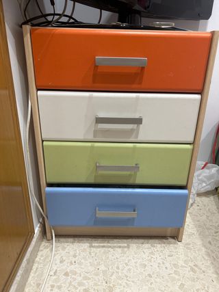 Cassettiera per bambini multicolore