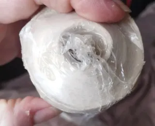 Papel pintado lazos - Blanco roto & Verde Agua