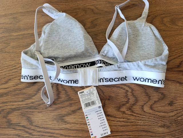 Sujetador Gris Women'secret S nuevo