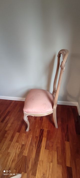 6 Sillas Comedor - Beige/Rosa