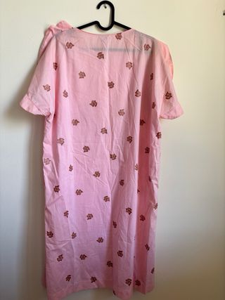Camicia notte rosa cotone vintage