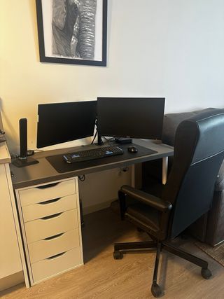 Silla escritorio negra -