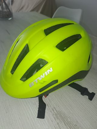 Casco bici niño Btwin amarillo