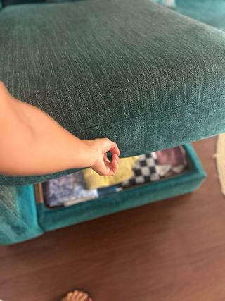 Sofá chaise longue turquesa