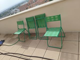 4 Sillas Plegables Verdes