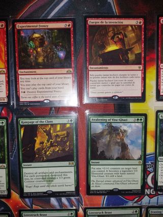 Magic The Gathering - Cartas raras verdes y rojas