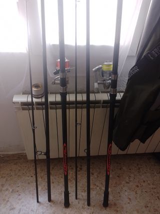 2 Cañas Pesca 3 piezas 4,5m