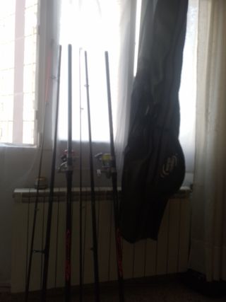 2 Cañas Pesca 3 piezas 4,5m