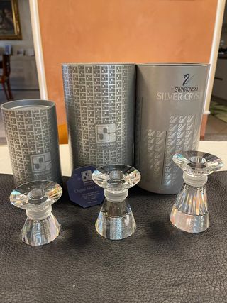 Tris Candelabri cristallo Swarovski originale