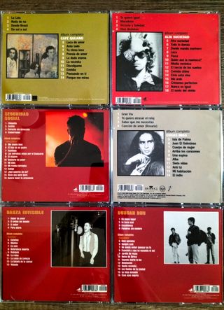 6 CDs Pop Rock Español - Varios grupos.