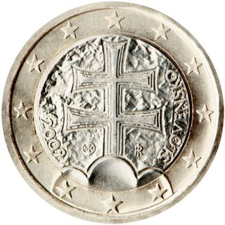 Moneda 1€ Eslovaquia - Escudo de Eslovaquia