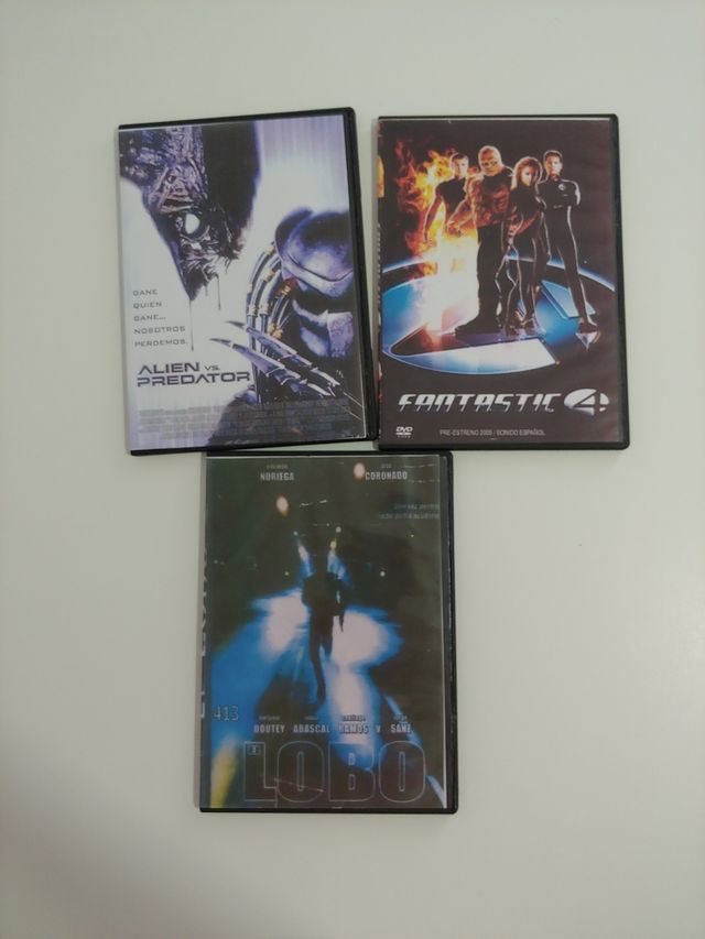 3 Películas DVD: Alien vs Predator, Fantastic 4, E