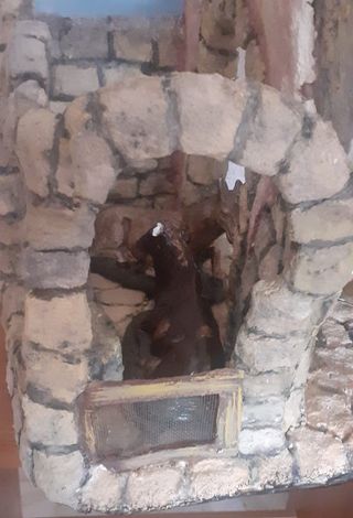 Belén artesanal  pesebre con granja figuras 35cm