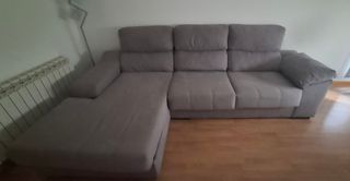 Sofá chaiselongue gris