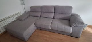 Sofá chaiselongue gris