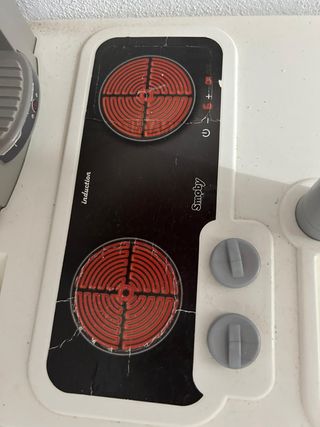 Cocina juguete. 2 bolsas de utensilios y alimentos