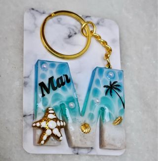 Llavero Letra playa personalizado