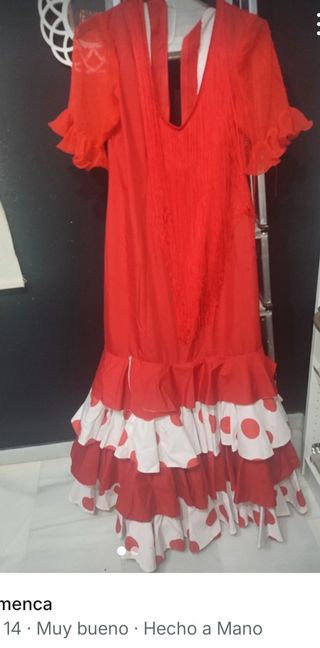 Traje Flamenca Rojo-Blanco 💃