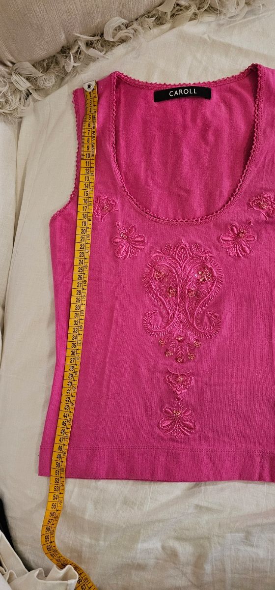 Lote 2 camisetas Caroll rosa y blanca