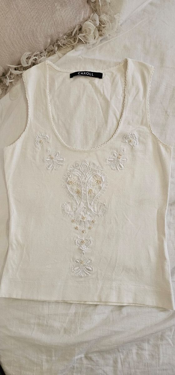 Lote 2 camisetas Caroll rosa y blanca