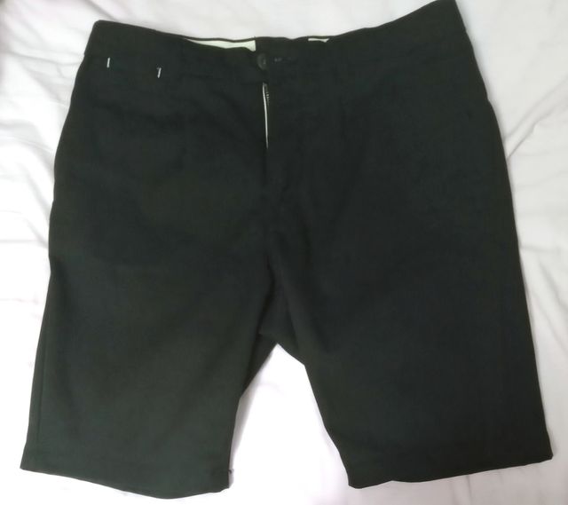 Pantalón corto Pull & Bear negro, 42, hombre