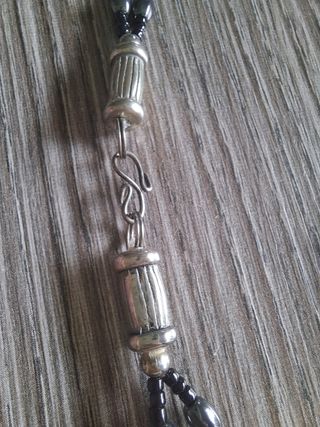 Collana pietre rosa e nere