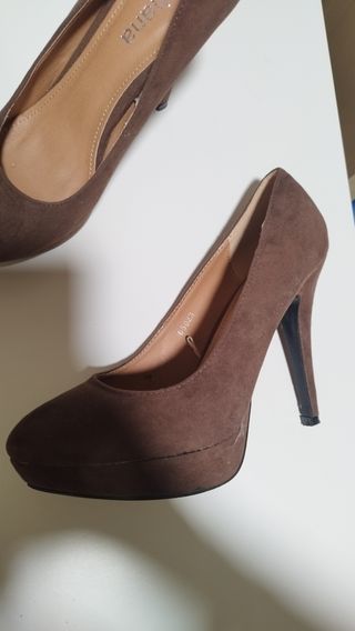 Zapatos Shana tacón - Marrón