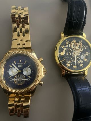 5 relojes - oro y plata