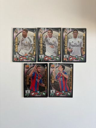 5 Cromos Balón de Oro Adrenalyn 14-15