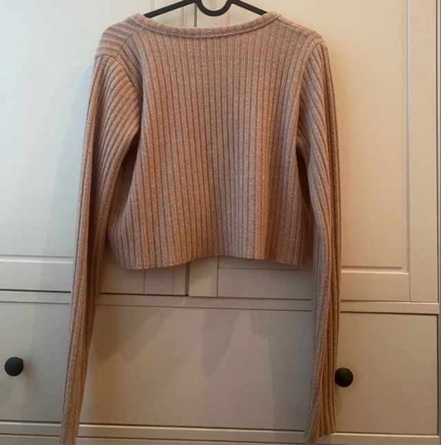 Jersey beige canalé