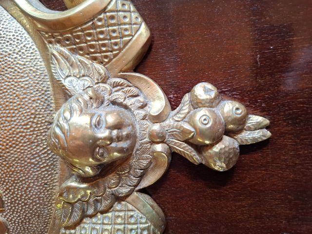 Placa bronce dorada Deu Vos Guard