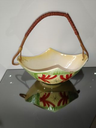 Cestino Ceramica Vintage con Manico