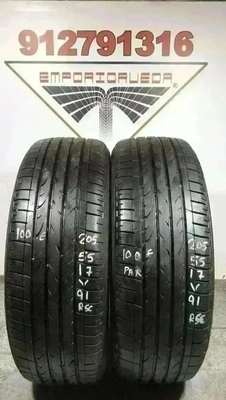 *205 55 17 V BRIDGESTONE RUEDA USADA ANTIPINCHAZOS