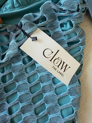 Vestido Claw the label azul talla S sin usar