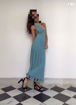 Vestido Claw the label azul talla S sin usar