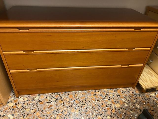 Cómoda 3 cajones madera 1m x 65 x 30