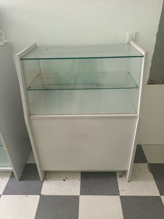 Vitrina expositora blanca