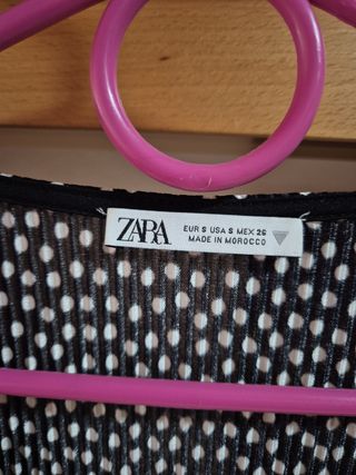 Blusa Zara negra - lunares