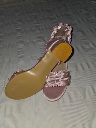 Zapatos Rosa tacón bajo