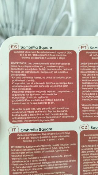 Sombrilla carrito bebé - estrellas