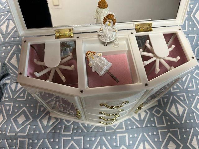 Joyero musical bailarina blanco