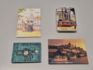 Lote de 14 imanes de nevera de viajes