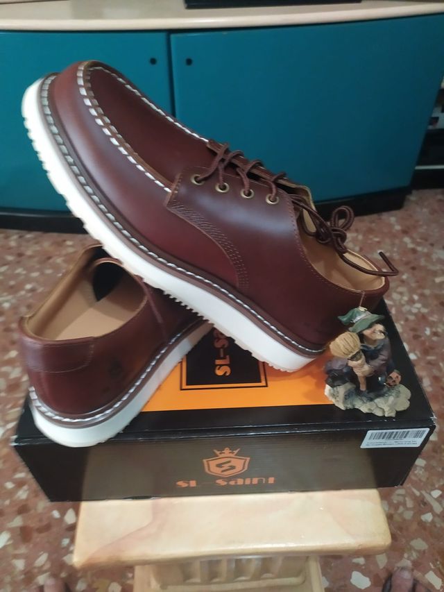 Zapatos SL-Saint Piel Marrón hechos a mano No 44