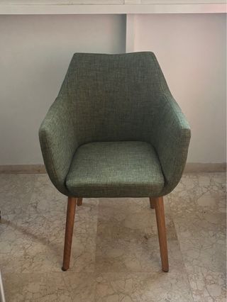 Sillón comedor - Tela verde
