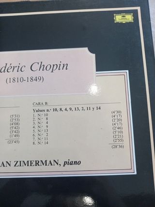 Chopin Valses Vinylo Clásica
