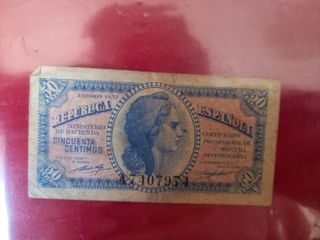 Billete 50 Céntimos Peseta 1937